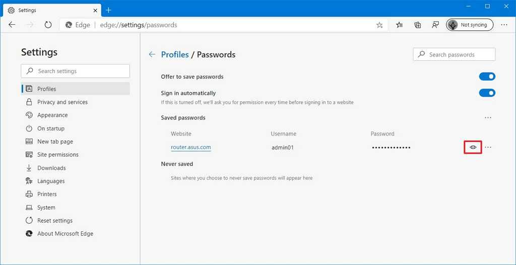 Включение и управление паролями и заполнением форм в браузере edge - компьютерные руководства