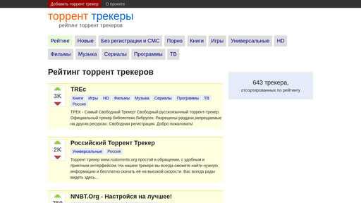 Крупнейшие российские торрент трекеры (top-10) :: grinkod.spb.ru