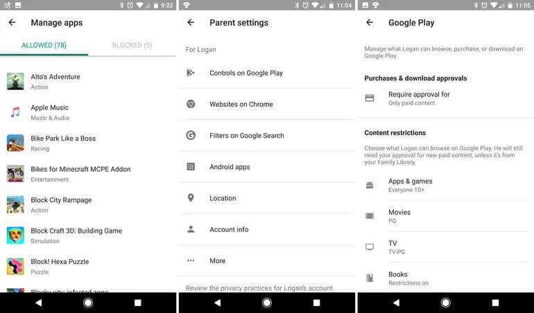 Как настроить родительский контроль для существующего аккаунта google - cправка - pixel phone