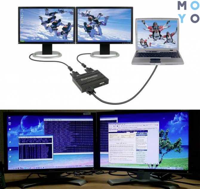 Как подключить два монитора к одному компьютеру или сделать ноутбук вторым экраном на windows 10, 7?