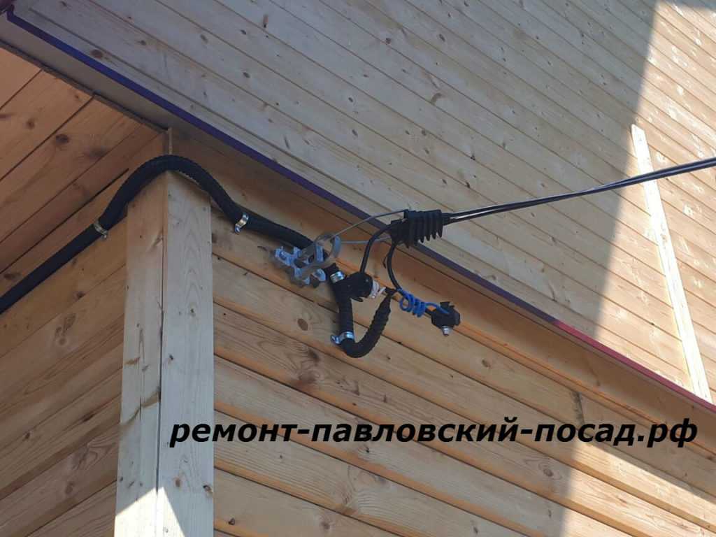 Как протянуть кабель по воздуху на даче?