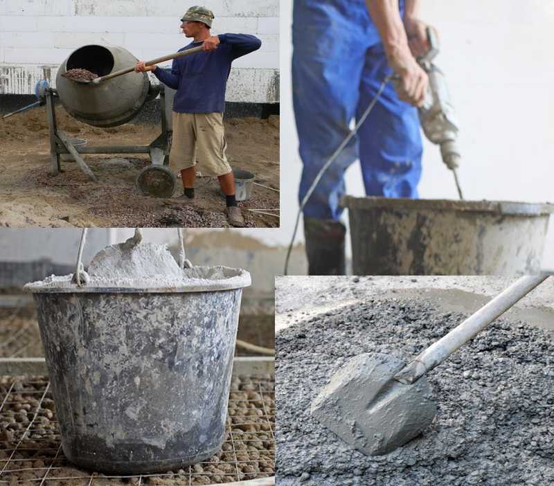 Как замешать бетон разными способами: замес раствора в бетономешалке и вручную