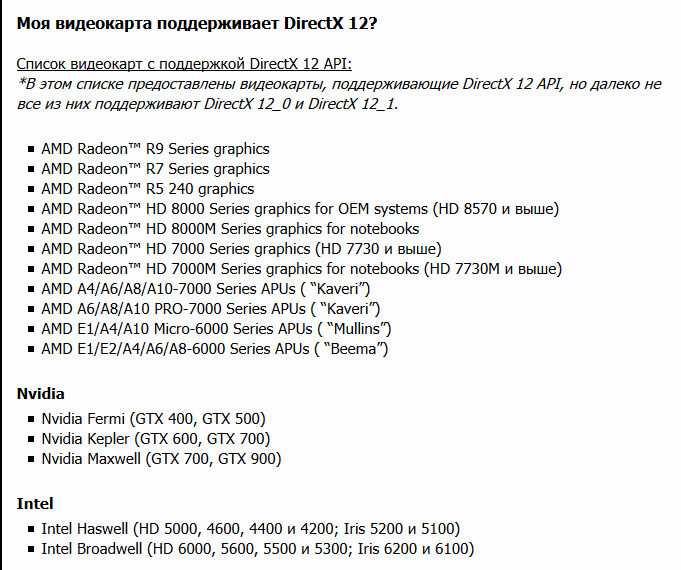DirectX 12 уже не остановить Несмотря на Vulkan и OpenGL, в PCгейминге массивно доминирует графический интерфейс от Microsoft Если вы думаете об обновлении ПК, то обязательно должны убедиться в том, что ваша новая видеокарта поддерживает DirectX 12 Мы рас